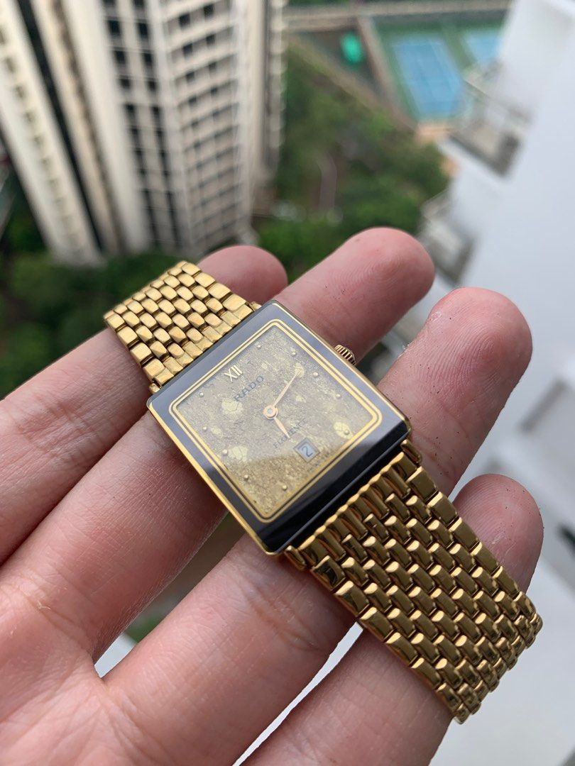 Rado square gold on sale watches