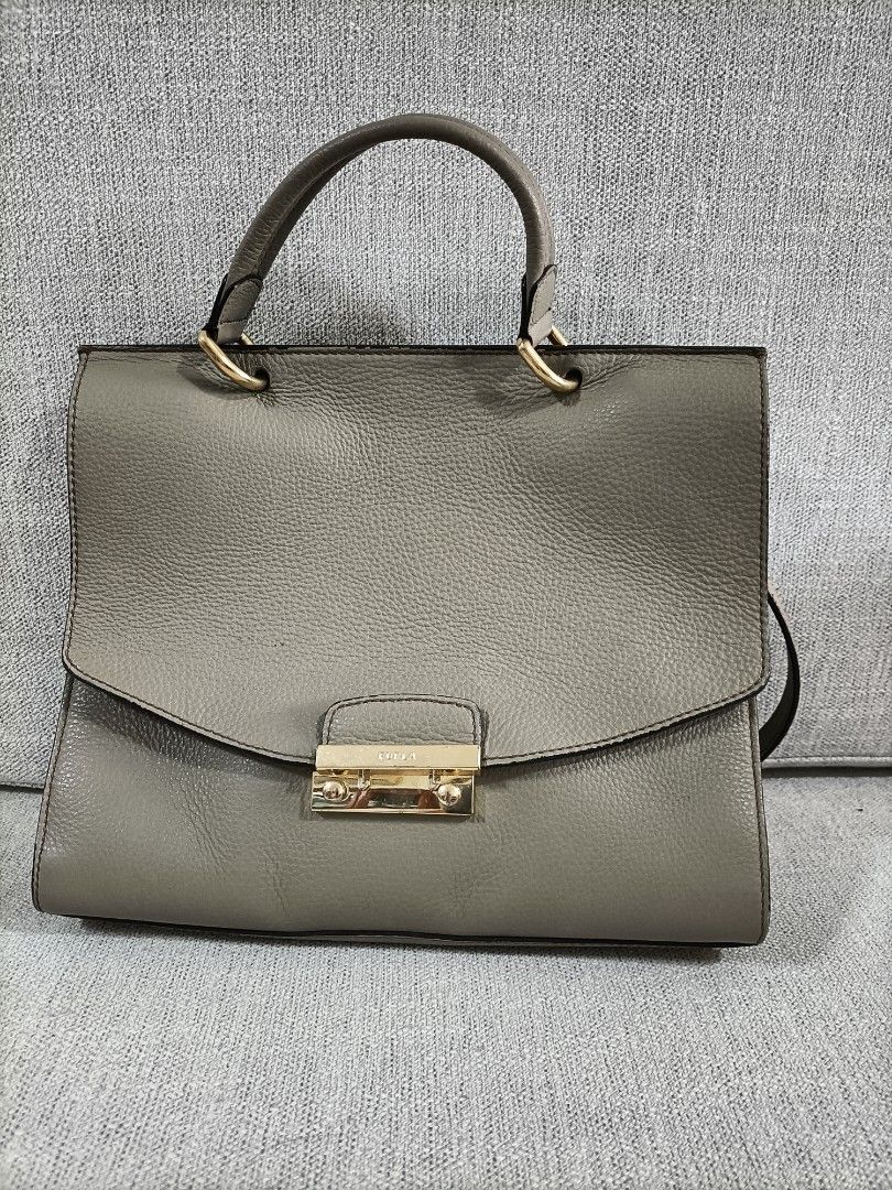 Furla M Top grey bag Luxury Bags Wallets on Carousell