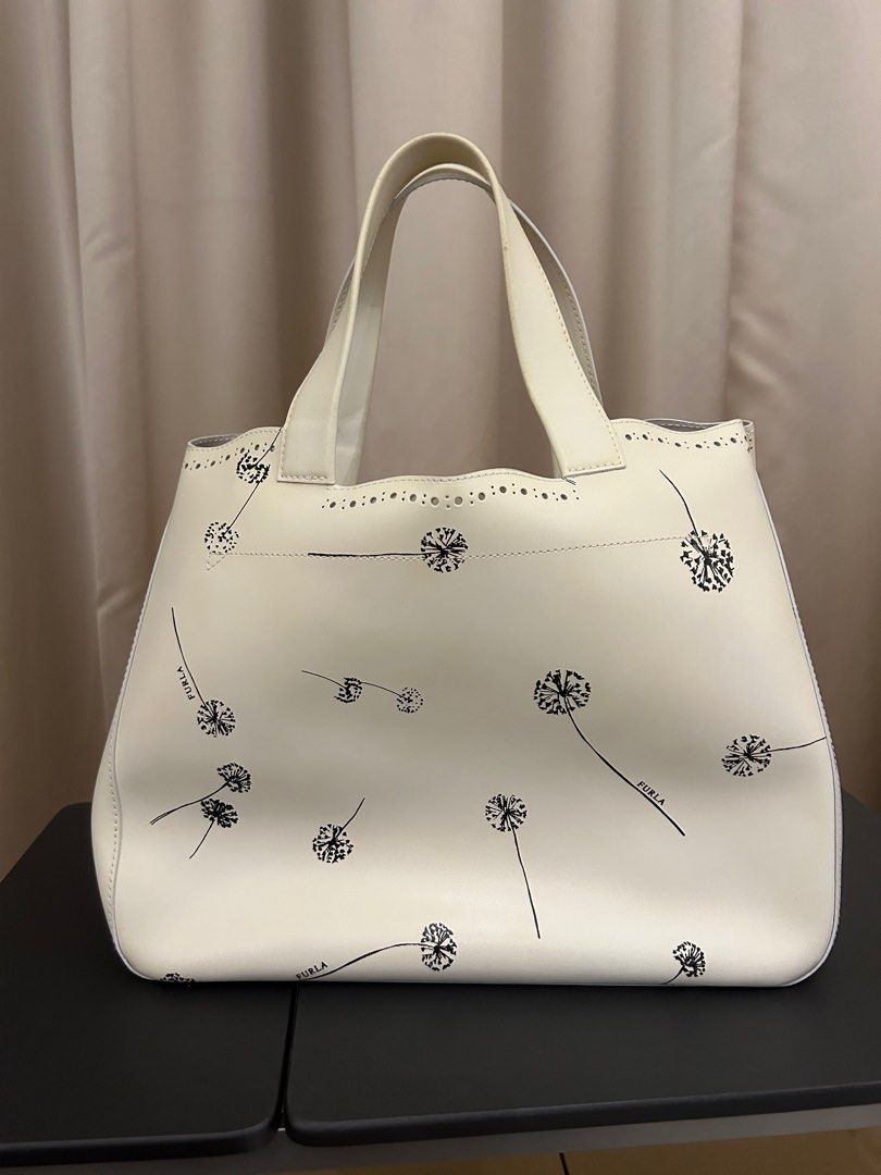 Furla black and hot sale white bag