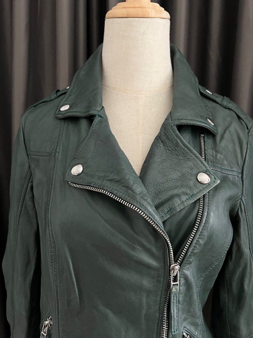 Genuine leather jacket womens online
