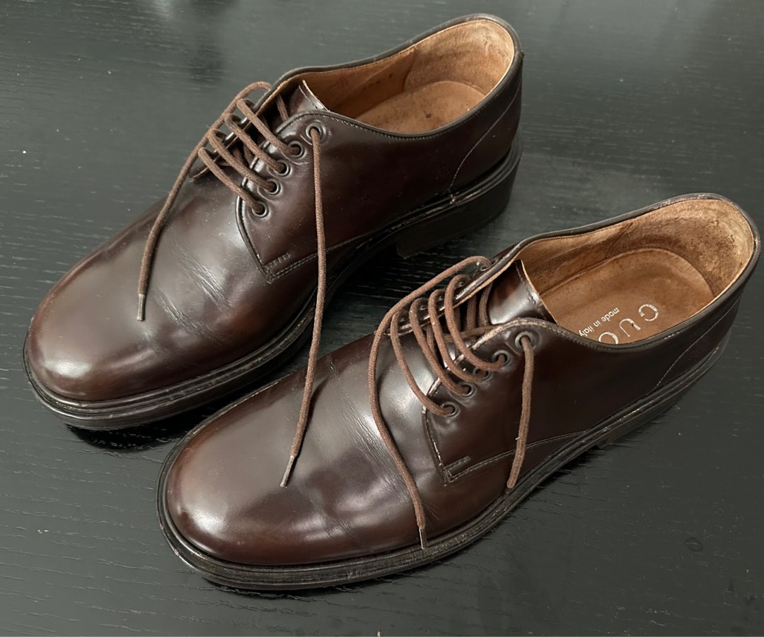 Gucci men Derby shoes brown Paris 42.5E made in Italy Men s