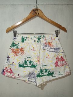 GUCCI X DISNEY AOP HIGH WAIST SHORTS