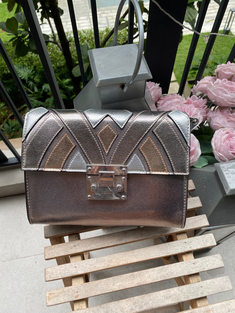 Guess metallic handbag