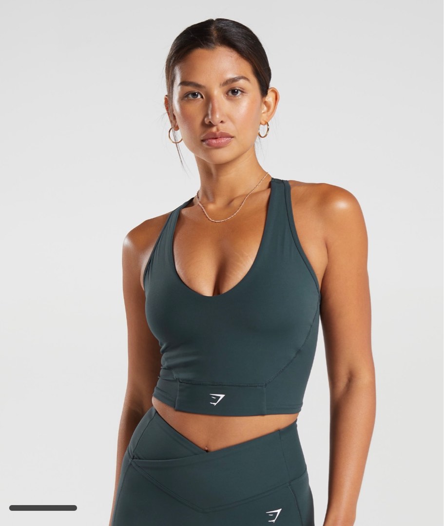 Gymshark Crop Mesh Tank - Black