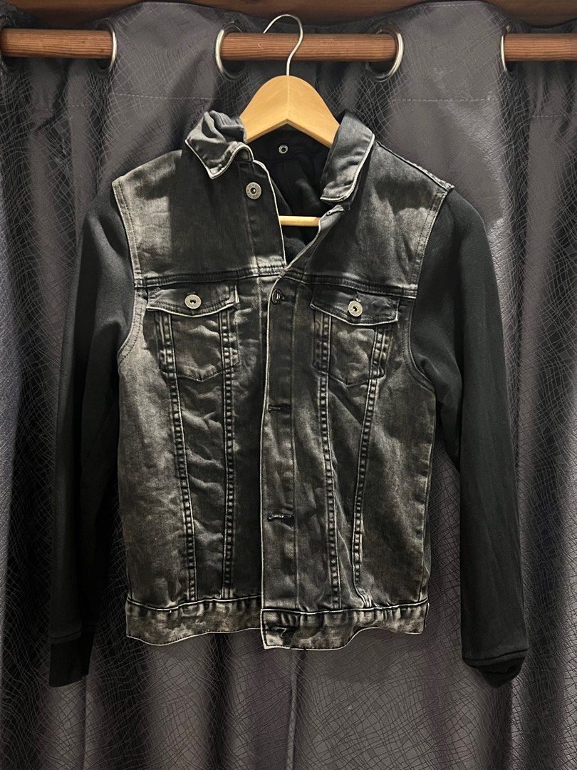 H&m jean outlet jacket black