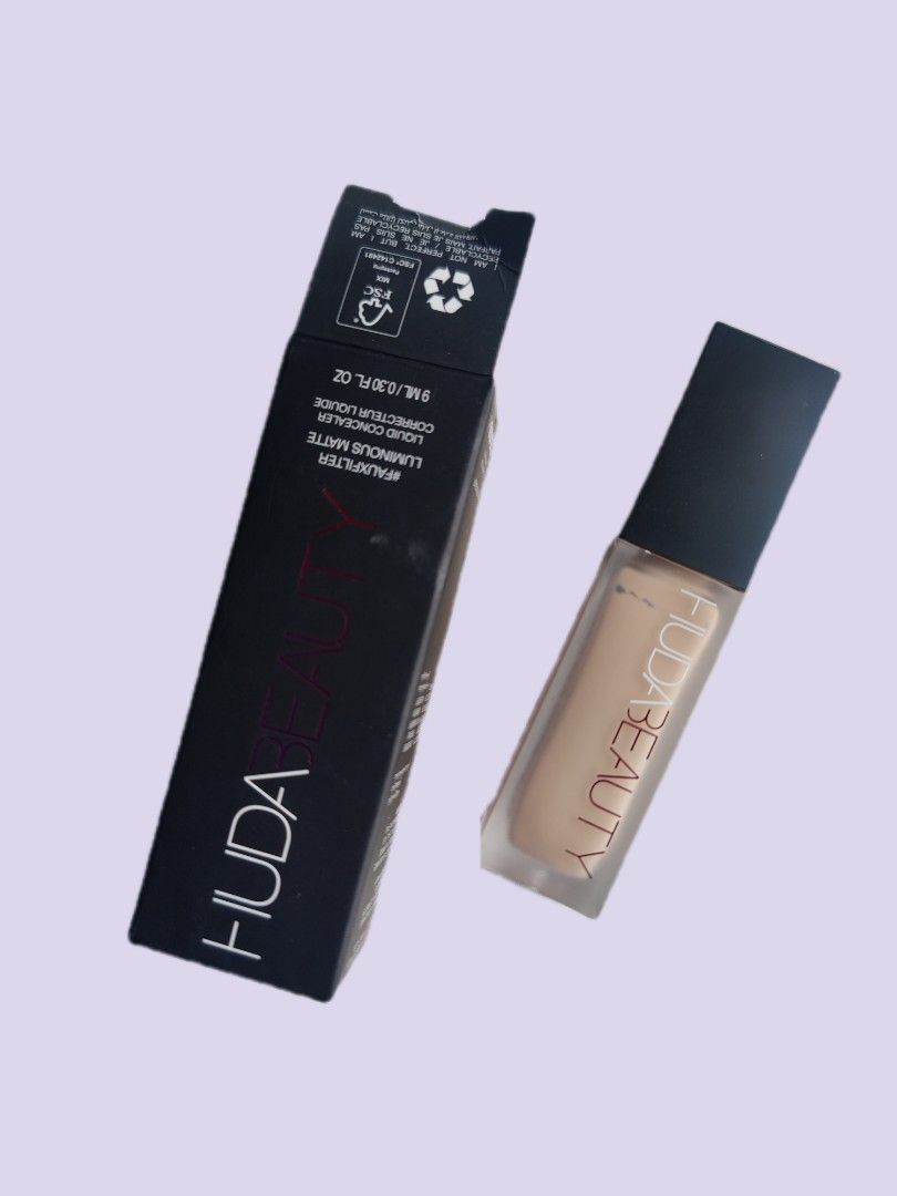 Huda Beauty Faux Filter Luminous Matte Liquid Concealer (Category: Makeup) located in Caloocan City. Submitted by lexsun (Listing ID 1269120991, Image 1). Description: RFS: wrong shade used 5x share 3.5N open for trade.