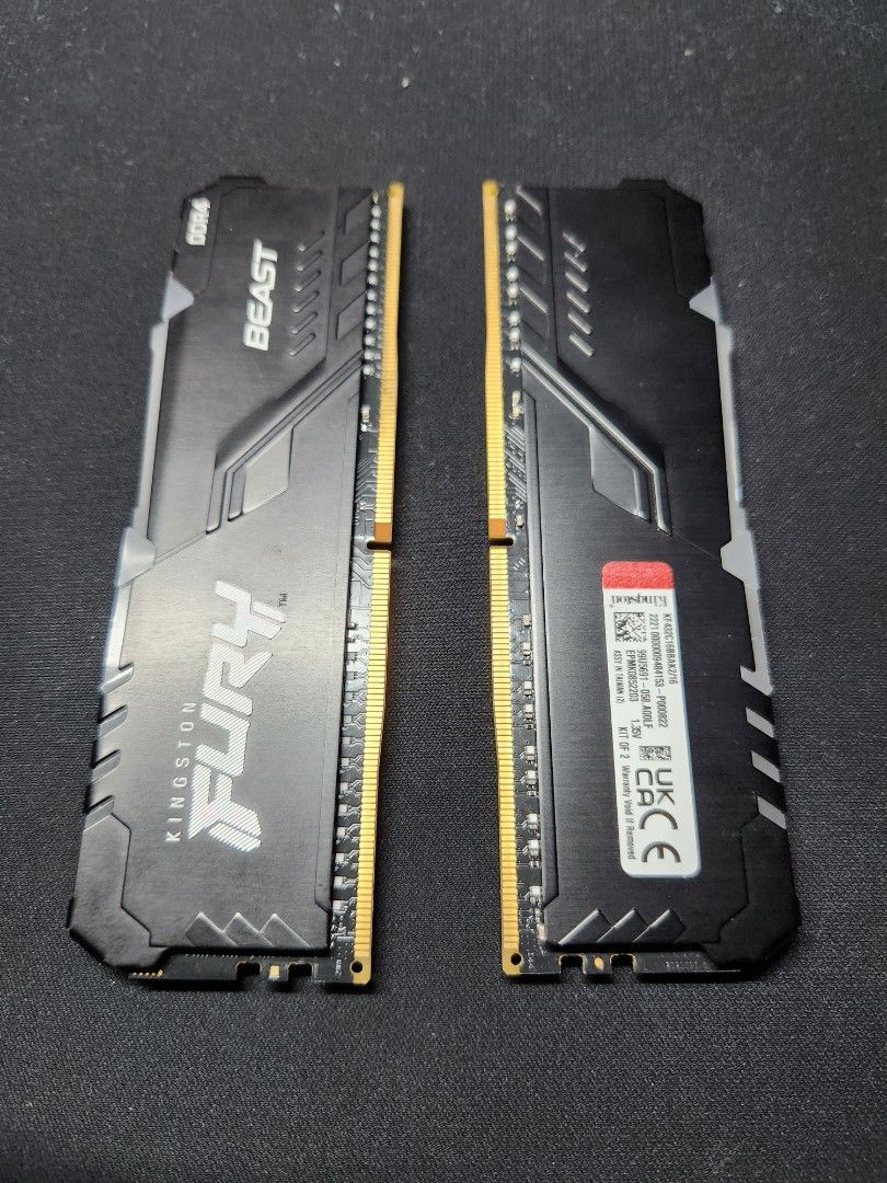 Kingston FURY Beast RGB 16GB KIT (2x8GB) 3200MHz DDR4 Desktop Memory  KF432C16BBAK2/16