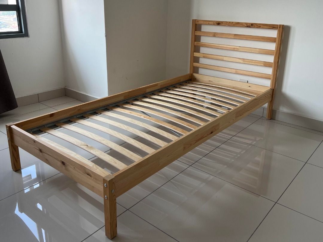 IKEA Tarva Bed Frame with Slatted Bed Base, Furniture & Home Living