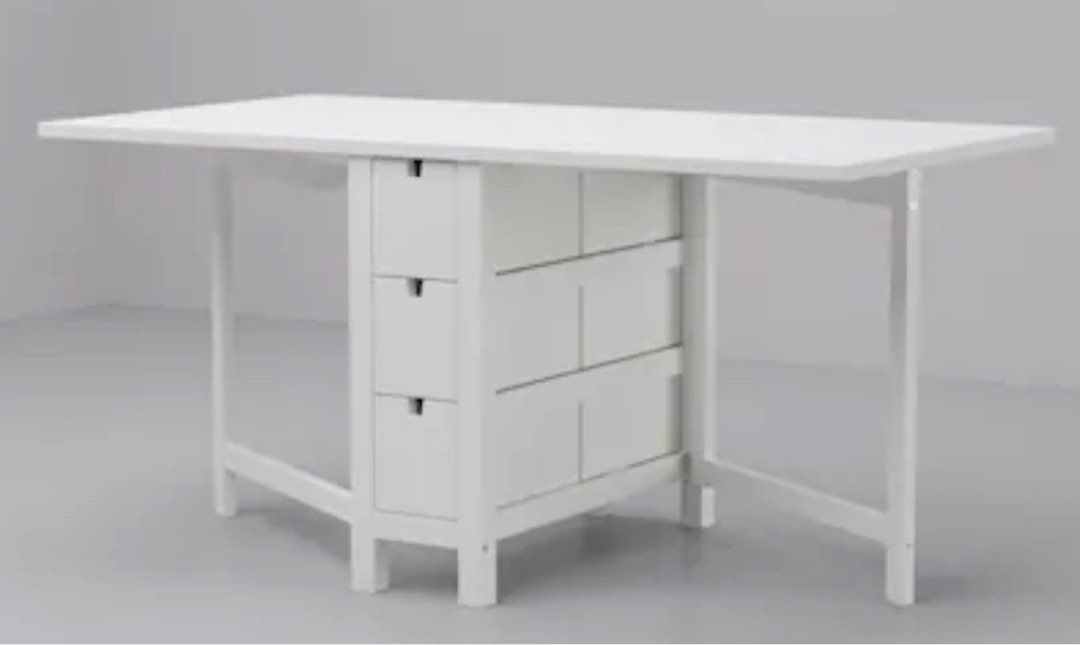 IKEA,NORDEN , foldable table, white, Furniture & Home Living, Furniture, Tables & Sets on Carousell