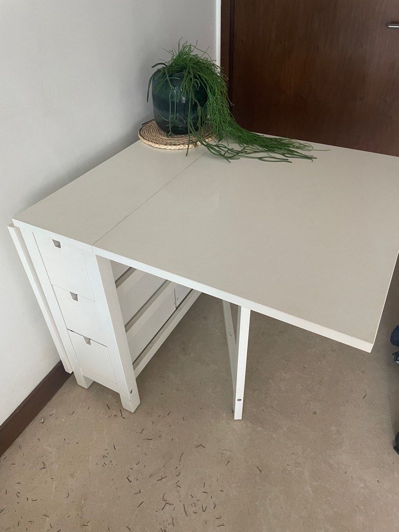 IKEA,NORDEN , foldable table, white, Furniture & Home Living, Furniture ...