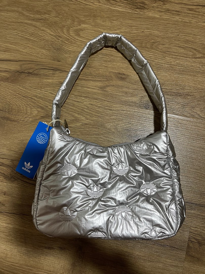 INSTOCKS Adidas Silver Puffy Mini Bag Women s Fashion Bags Wallets Shoulder Bags on Carousell