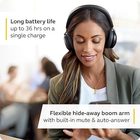 Jabra Evolve2 75 ANC Wireless Bluetooth Headset Noise Cancelling