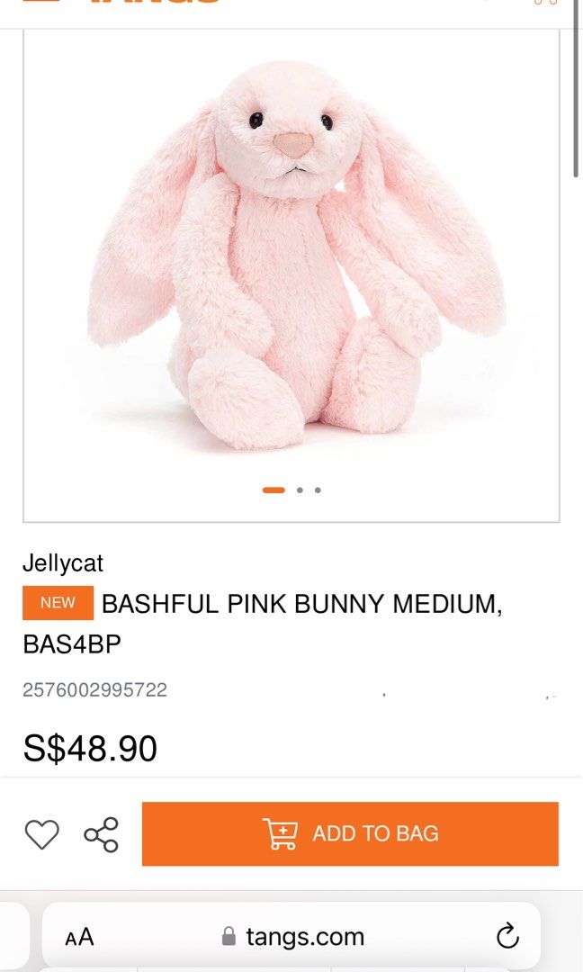 Tangs jellycat best sale