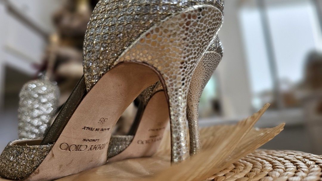 Jimmy Choo classic champagne heels
