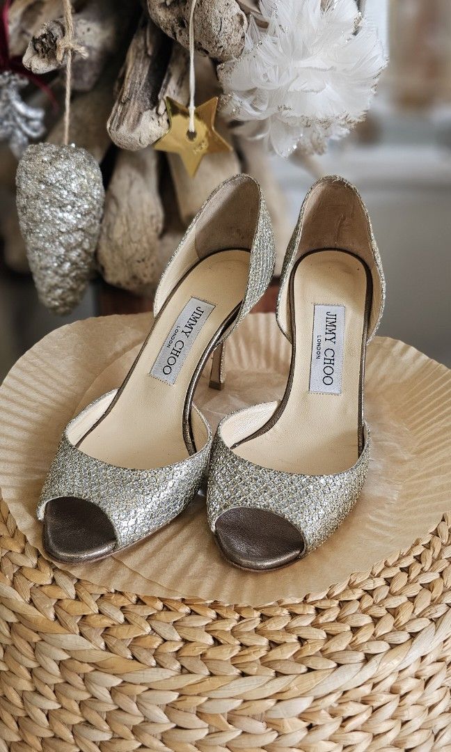 Jimmy Choo classic champagne heels