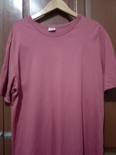 Kaos Polos Basic Giordano warna dusty pink like new