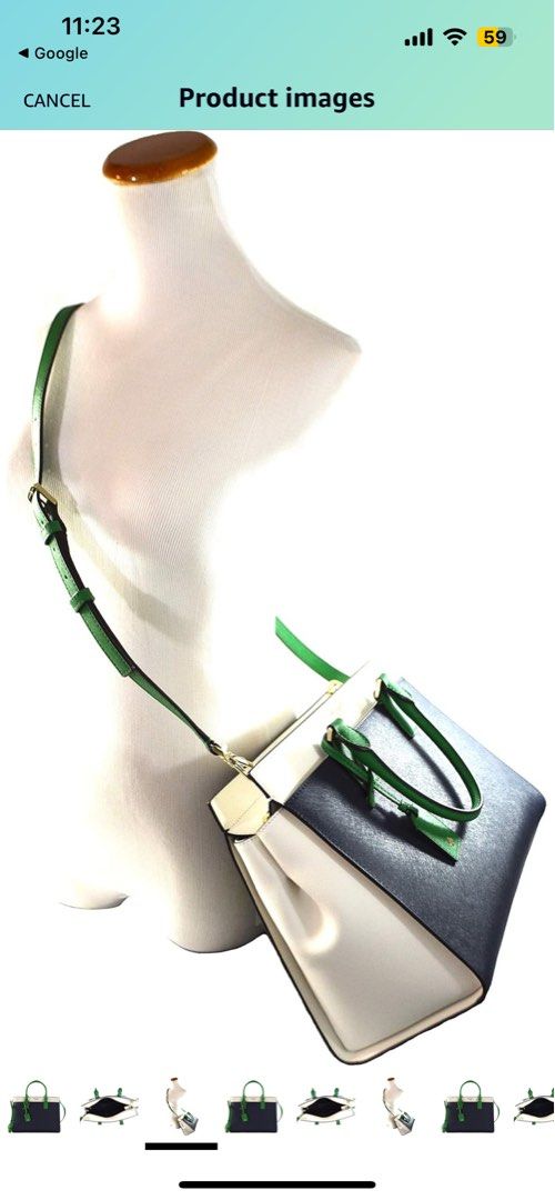 Kate Spade Cameron Saffiano Leather Large Satchel Convertible Crossbody Bag Handbag