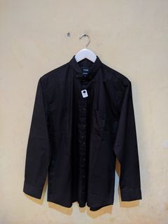 Kemeja Hitam ANAMO Pria Lengan Panjang