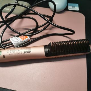 Kiss products professional ceramic hair styling comb straightener gold edition hotsell