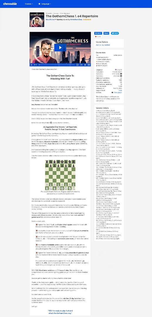 Gotham Chess Course