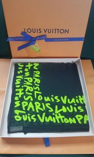 Limited Edition LV Green Grafitti Stephen Sprouse Square Bandana Scarf