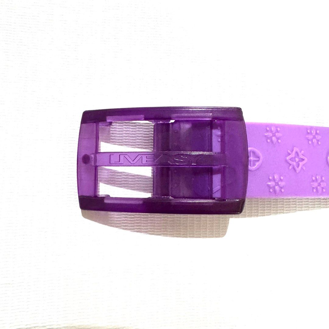 LivEasy jelly belt (Category: Belts) located in Pasig City. Submitted by mariannetablanza (Listing ID 1269102604, Image 3). Description: The item is an unused LivEasy purple jelly belt. The price is negotiable..