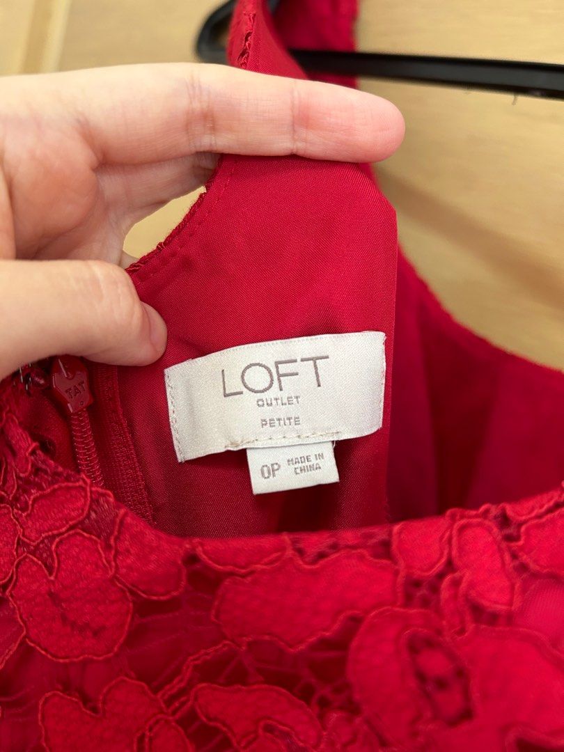 Loft Red lace dress Annual dinner Grad din Party