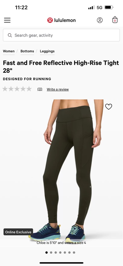 Lululemon Fast and Free Reflective High-Rise Tight 28, Women's Fashion,  Activewear on Carousell