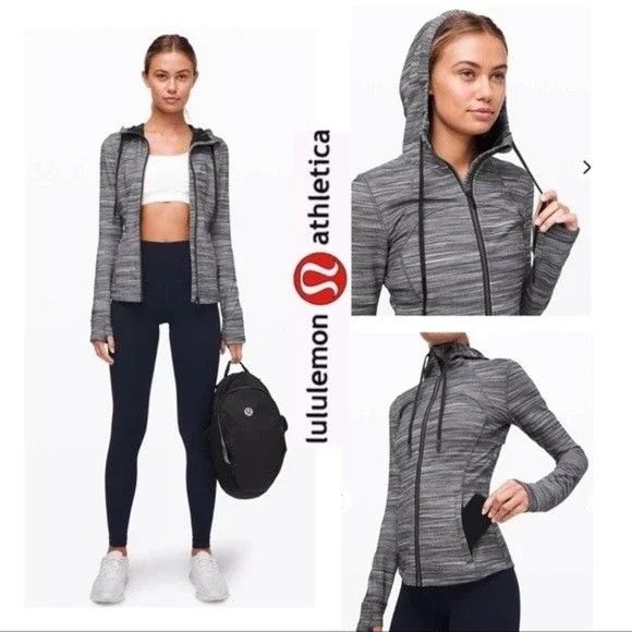 Lululemon Athletica full zip jacket women's hood size 4 excellent