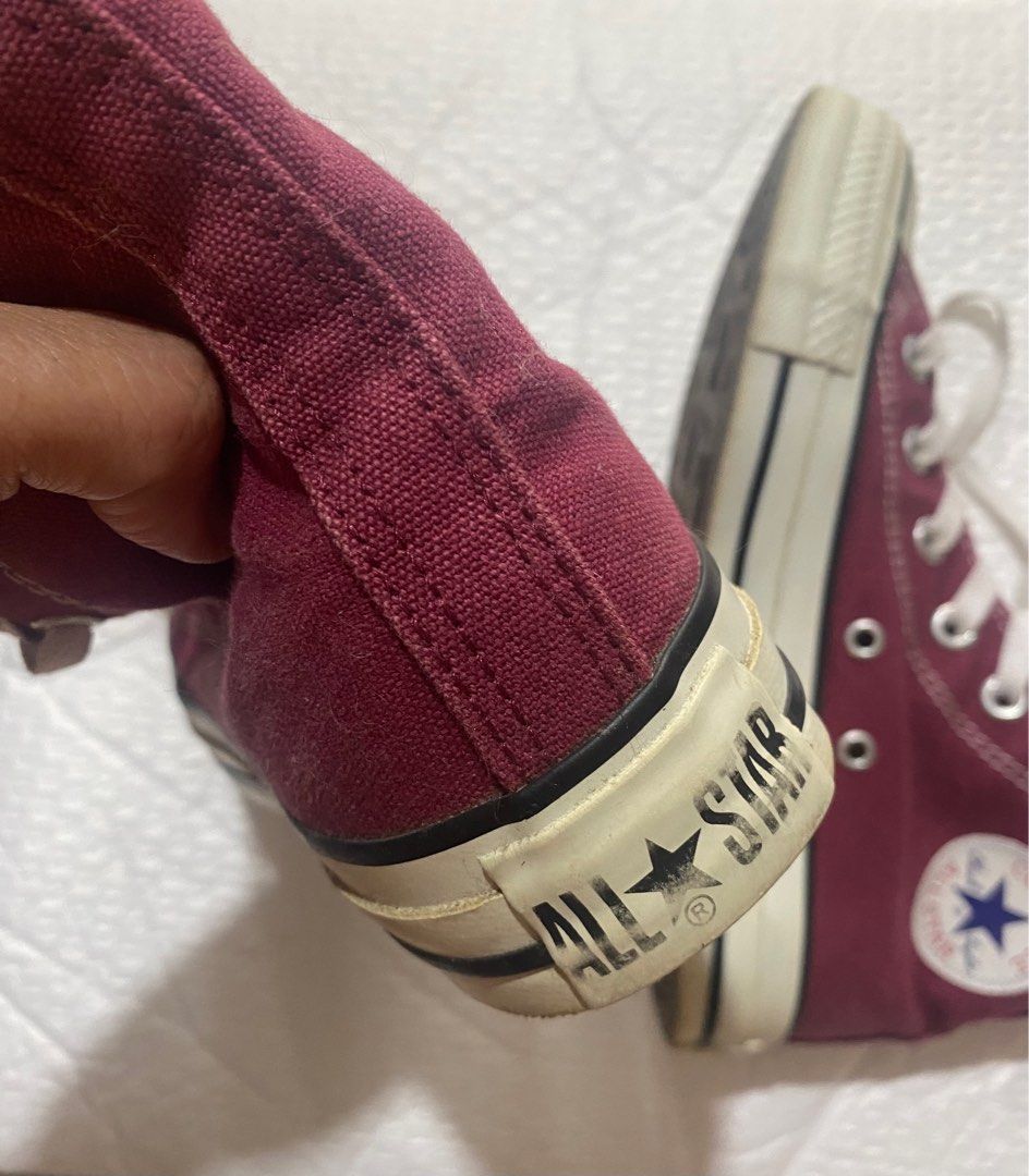 Maroon Converse All Star high cut. Size US 4