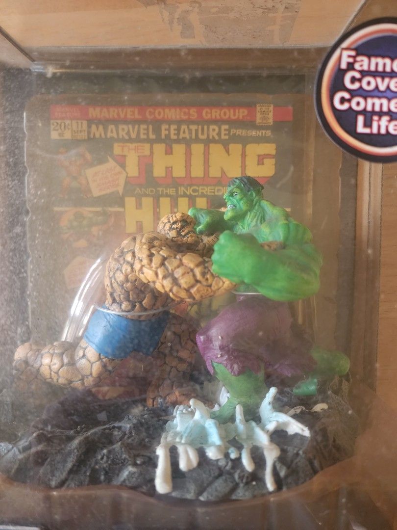 Marvel Legends Masterworks The Thing vs The Hulk Action Figures (Category: Figurines & Statues) located in Antipolo. Submitted by saslbs (Listing ID 1269189133, Image 2). Description: Masterworks Marvel Legends The Thing vs. The Hulk mint in box. Includes Comic Book This unique diorama was released in 2006/2007. It is based on a cover from Marvel Feature #11 (1973). A copy of this comic is also included. This is a neat item to have on display. Fo