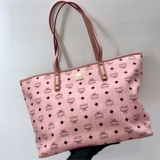 Pink mcm 2025 tote on sale