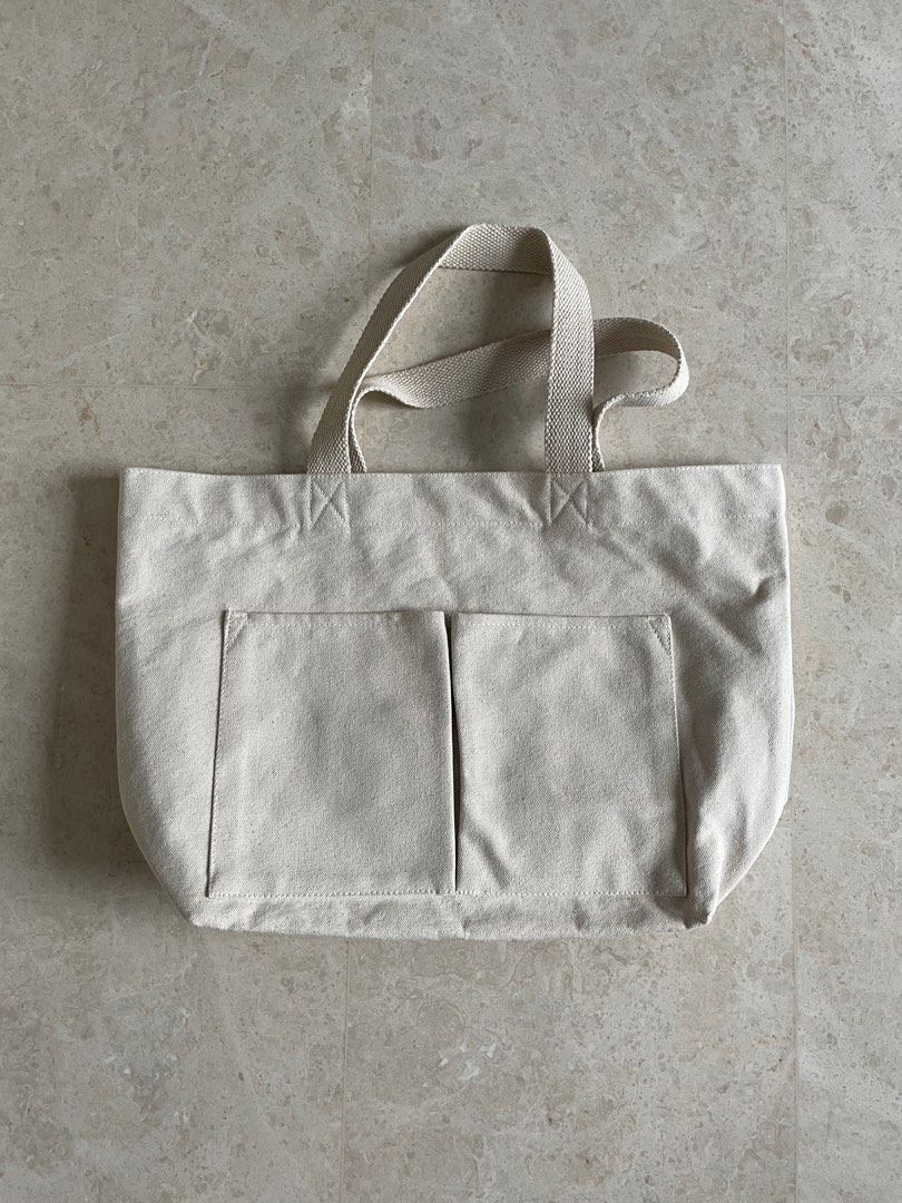Muji canvas tote, Women's Fashion, Bags & Wallets, Tote Bags on Carousell