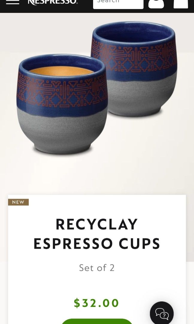 RecyClay Espresso cups