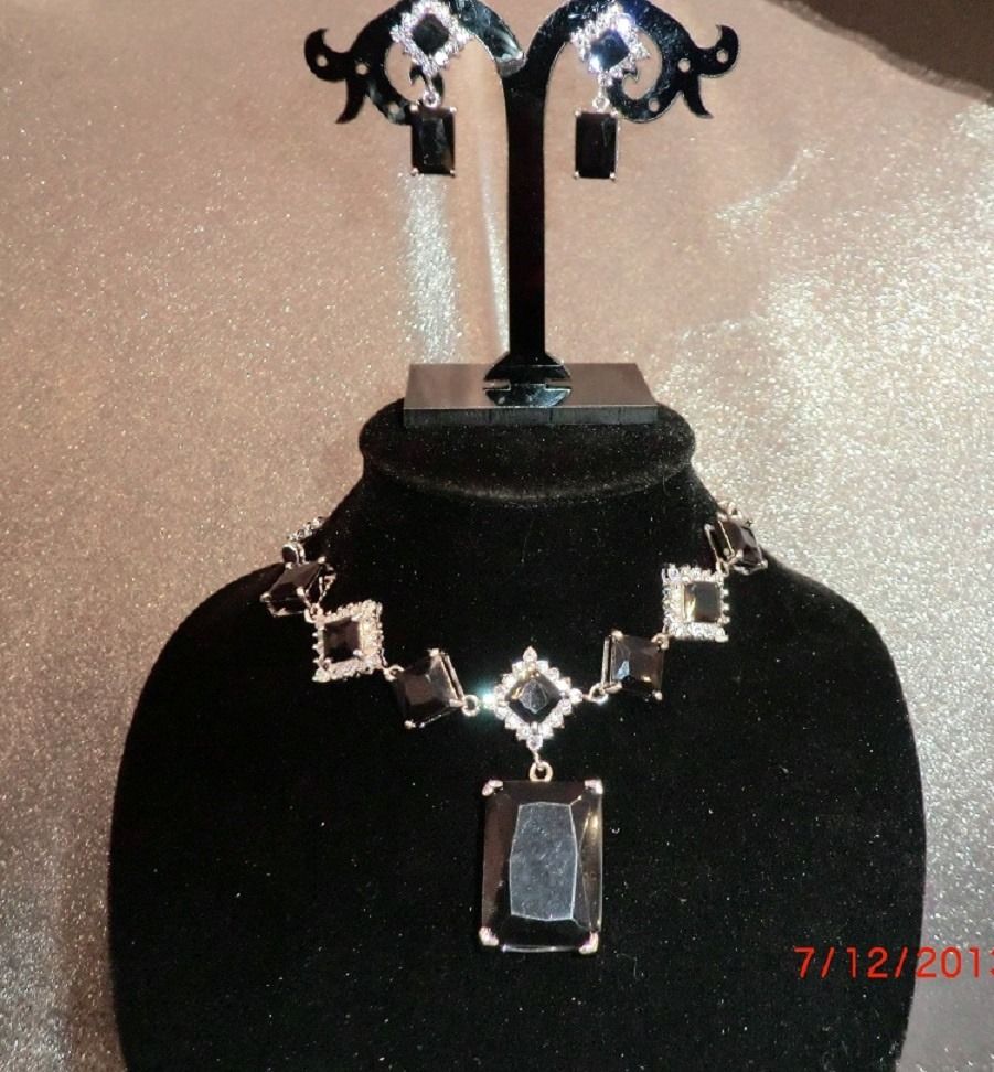 Matching earrings and necklace set store