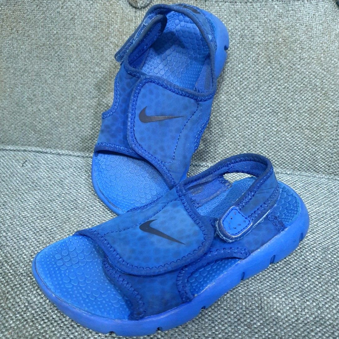 Nike blue sandals hot sale