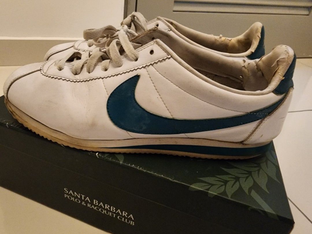 Nike cortez discount white green