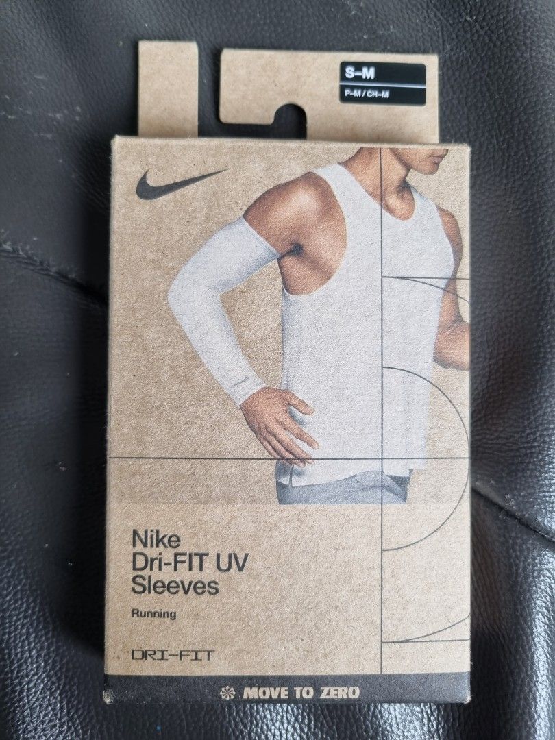 Nike dri fit UV white run race arm sleeves Men s Fashion