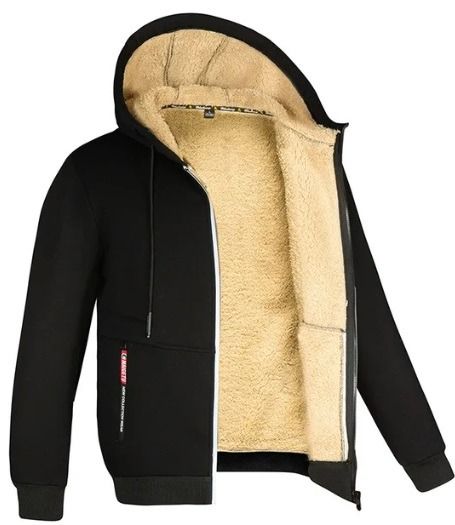 Fur lined hot sale fleece jacket