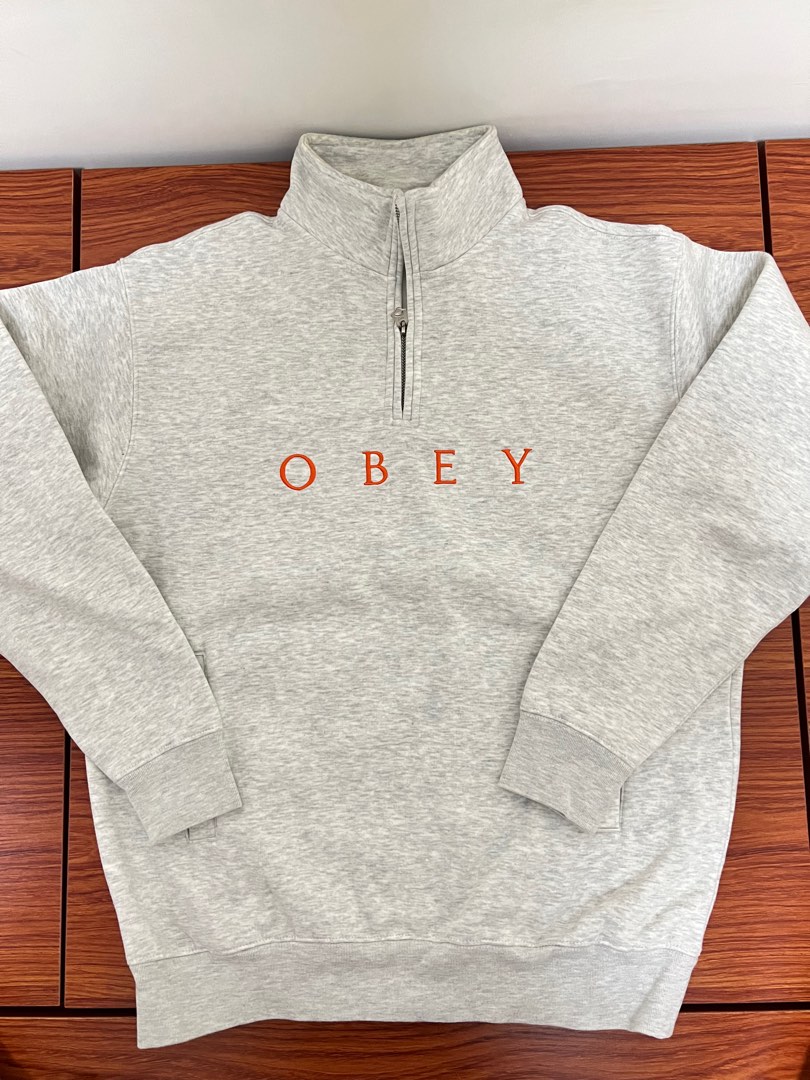 Obey half cheap zip hoodie