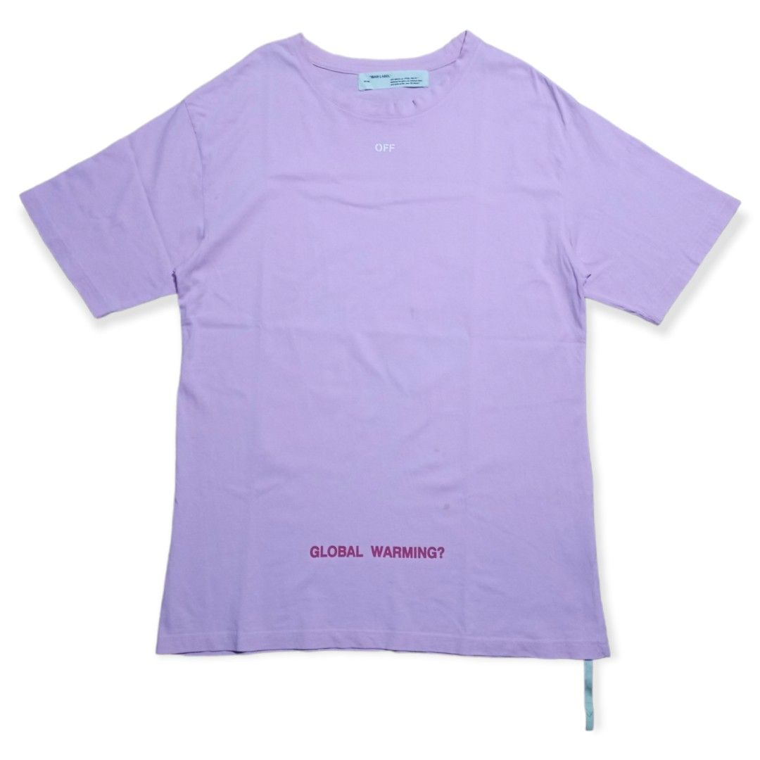 Off white global warming pink tee discount