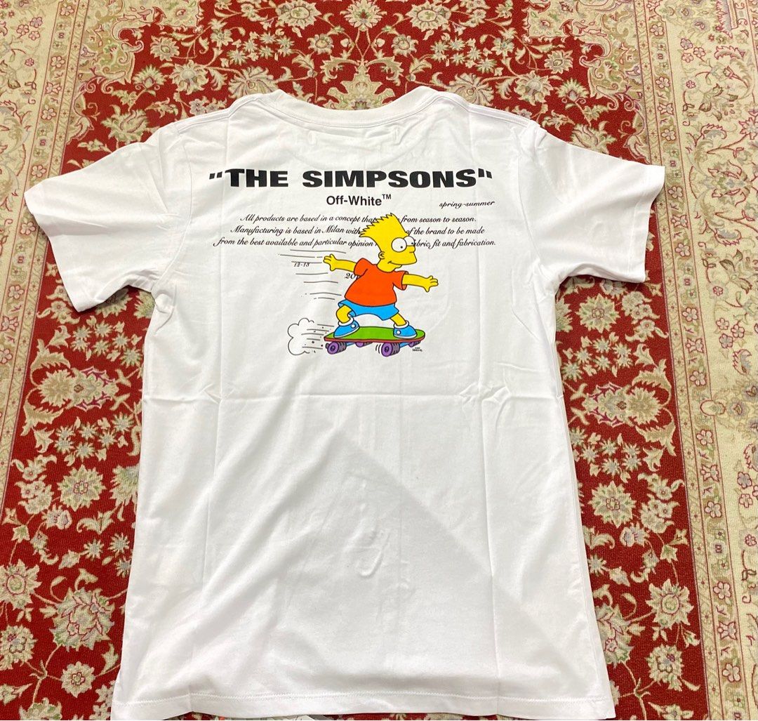 Off White X The Simpson Tee Men s Fashion Tops Sets Tshirts