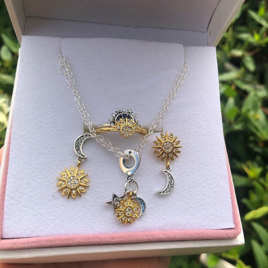 Sun and sales moon necklace pandora