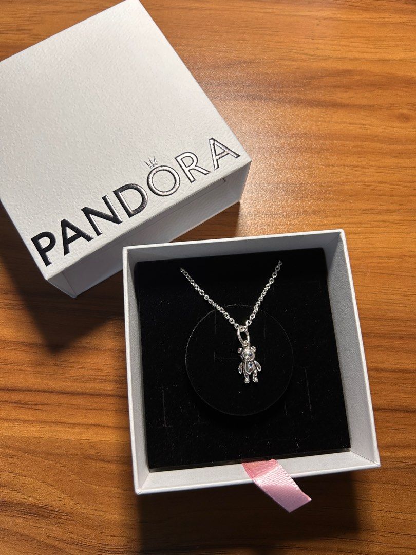 Pandora Teddy Bear Necklace Gift Set