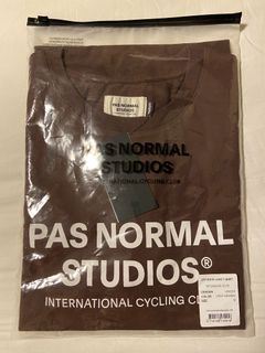 Pas Normal Studios Off-Race Logo T-Shirt — Deep Brown
