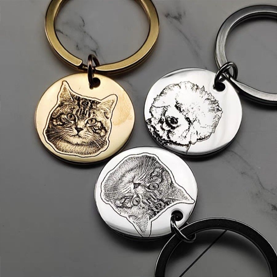 Memorial keychain on sale with picture