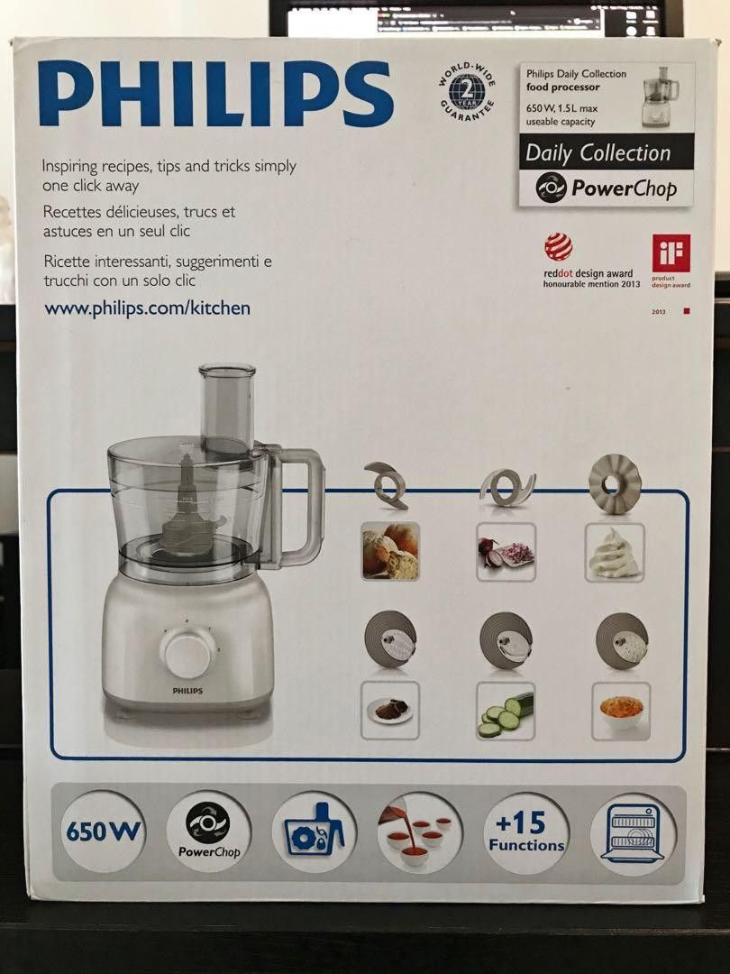 Philips daily collection food processor HR7627, TV & Home Appliances