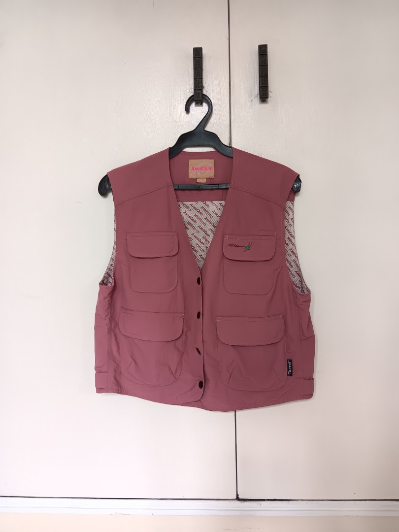 Pink Utility Fishing Vest, Women's Fashion, Coats, Jackets and