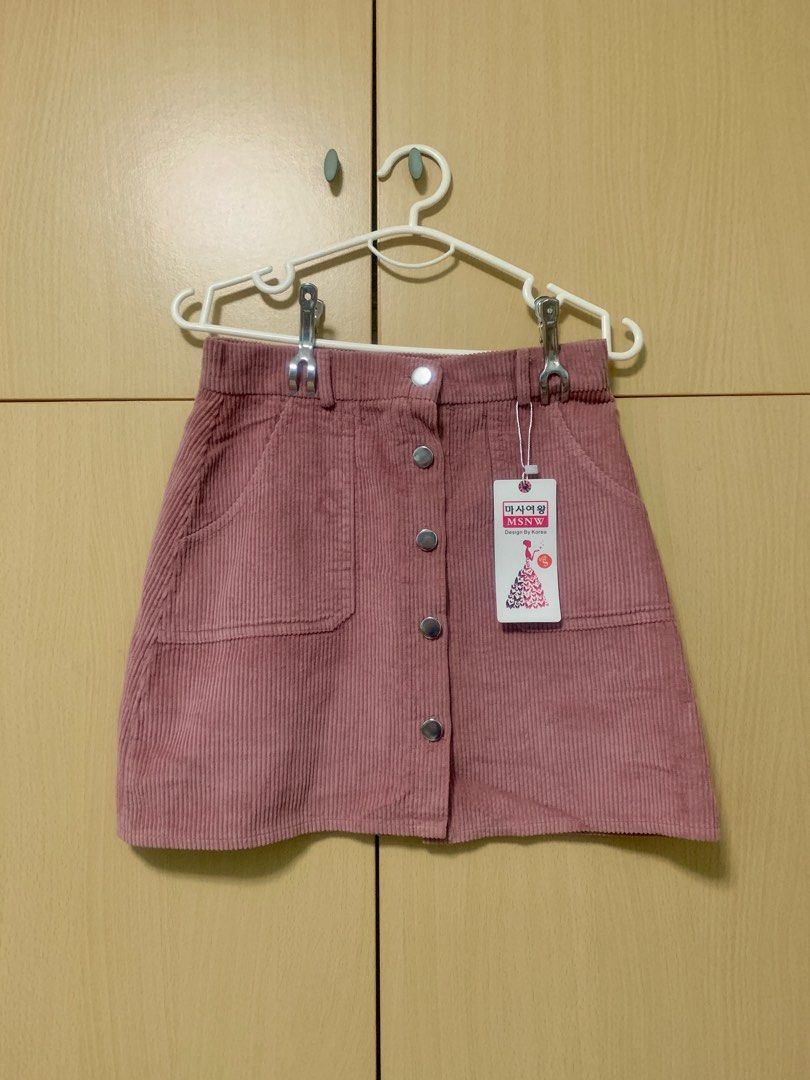 Pockets Button down Skirt Women s Fashion Bottoms Skirts on