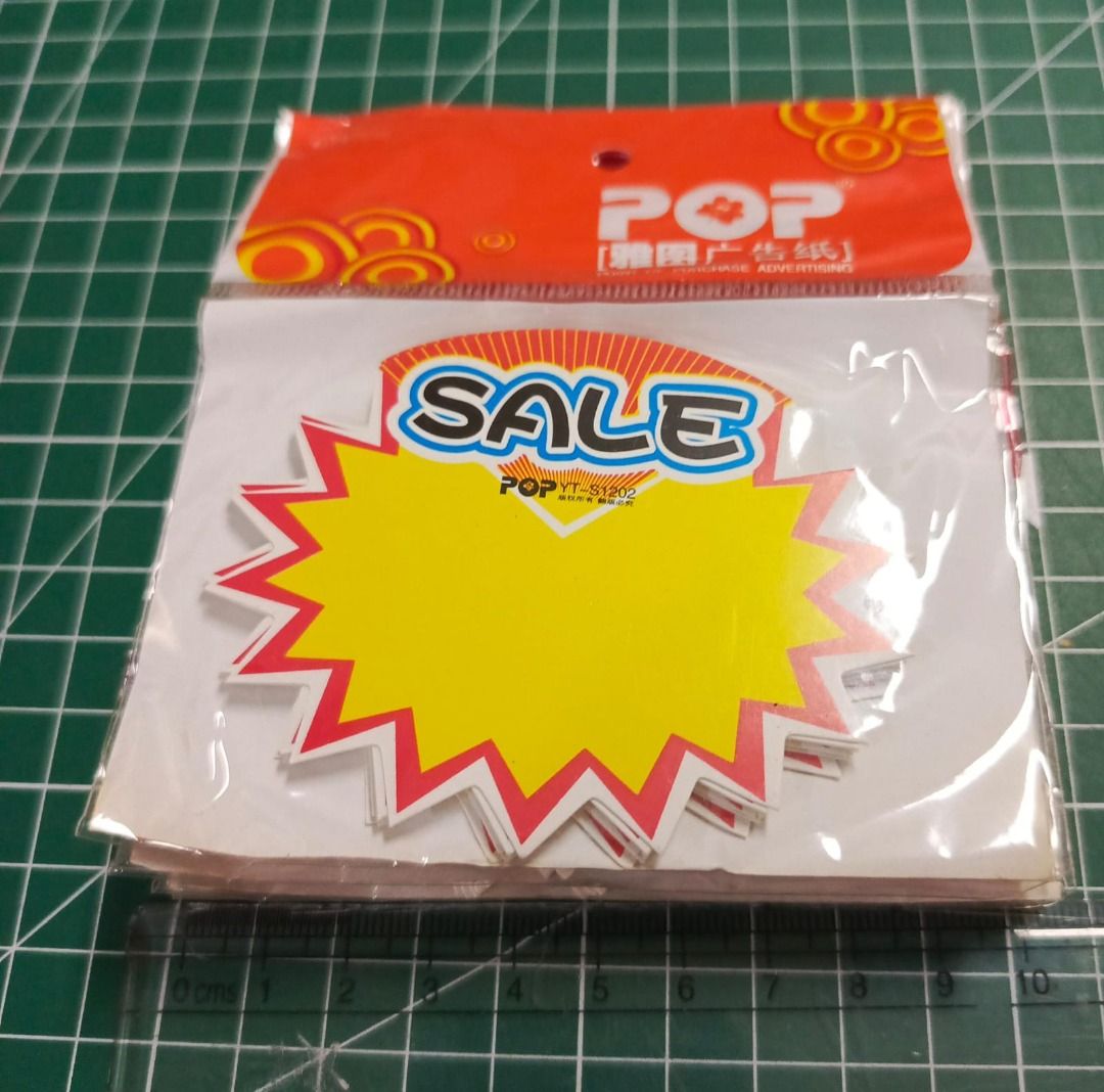 POP Label Sign Promosi (Small), Buku & Alat Tulis, Alat Tulis di Carousell